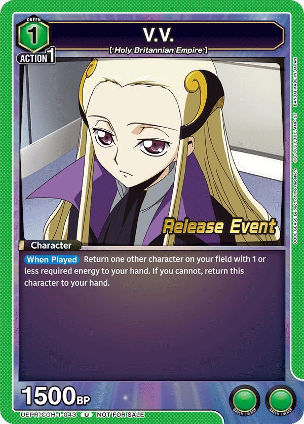 V.V. (UEPR/CGH-1-043) [UE04BT: CODE GEASS: Lelouch of the Rebellion Release Event Cards]