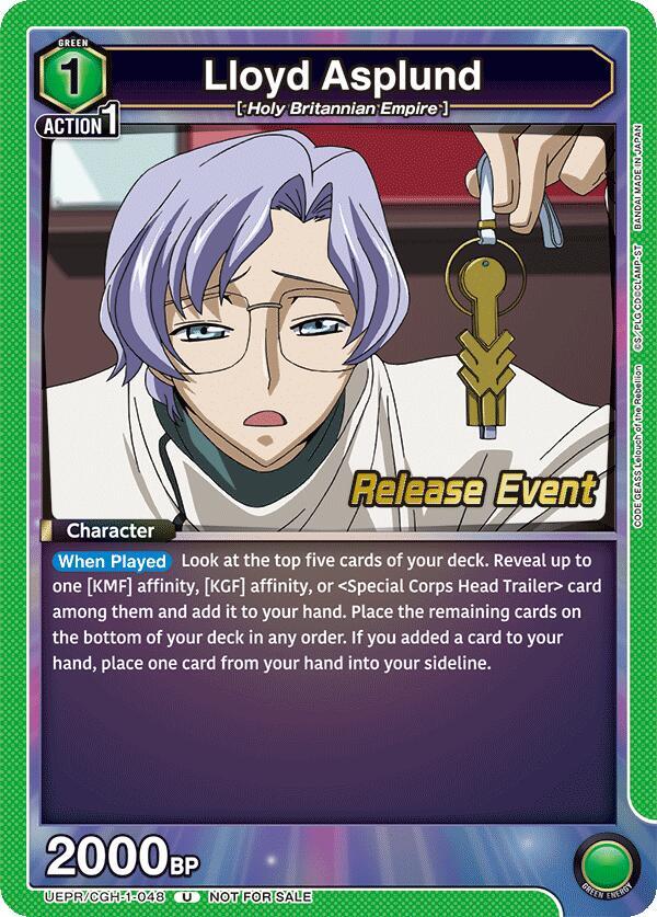 Lloyd Asplund (UEPR/CGH-1-048) [UE04BT: CODE GEASS: Lelouch of the Rebellion Release Event Cards]