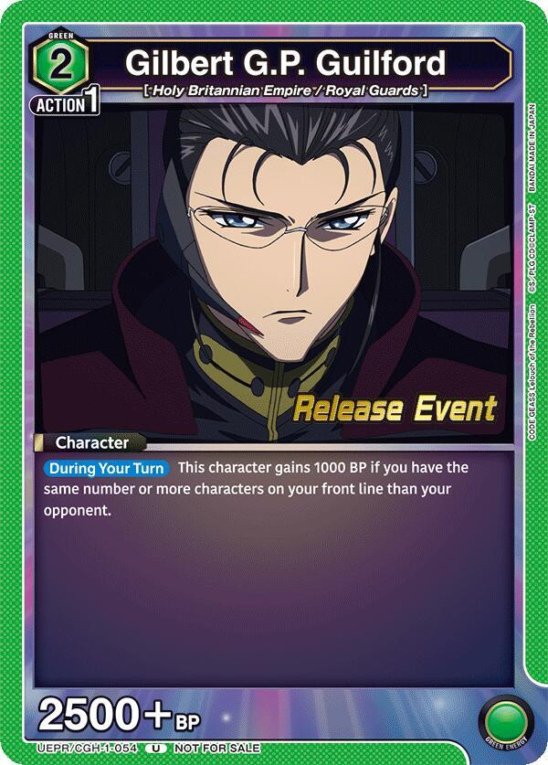 Gilbert G.P. Guilford (UEPR/CGH-1-054) [UE04BT: CODE GEASS: Lelouch of the Rebellion Release Event Cards]