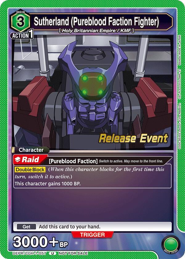 Sutherland (Pureblood Faction Fighter) (UEPR/CGH-1-057) [UE04BT: CODE GEASS: Lelouch of the Rebellion Release Event Cards]