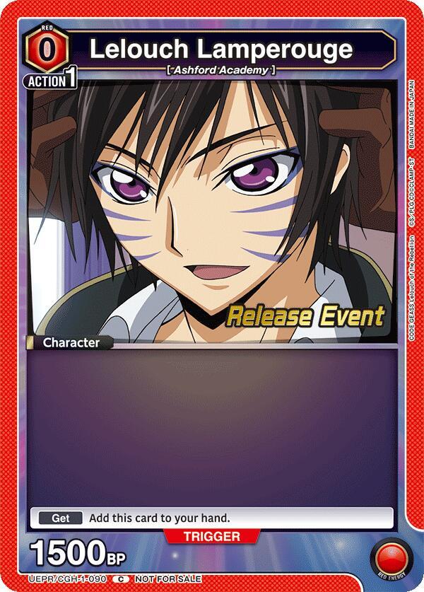 Lelouch Lamperouge (090) (UEPR/CGH-1-090) [UE04BT: CODE GEASS: Lelouch of the Rebellion Release Event Cards]