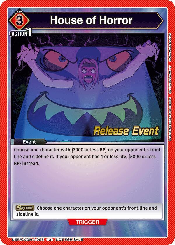 House of Horror (UEPR/CGH-1-098) [UE04BT: CODE GEASS: Lelouch of the Rebellion Release Event Cards]