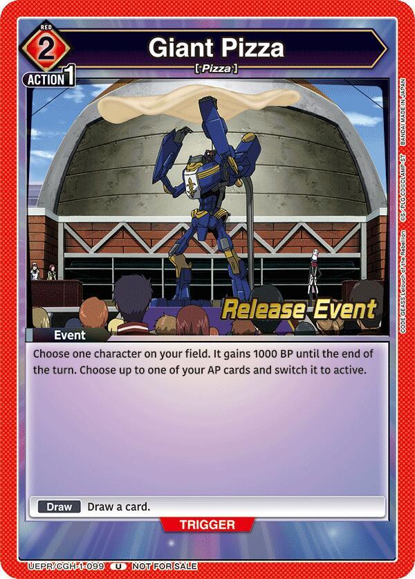 Giant Pizza (UEPR/CGH-1-099) [UE04BT: CODE GEASS: Lelouch of the Rebellion Release Event Cards]
