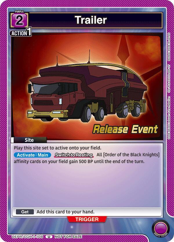 Trailer (UEPR/CGH-1-108) [UE04BT: CODE GEASS: Lelouch of the Rebellion Release Event Cards]