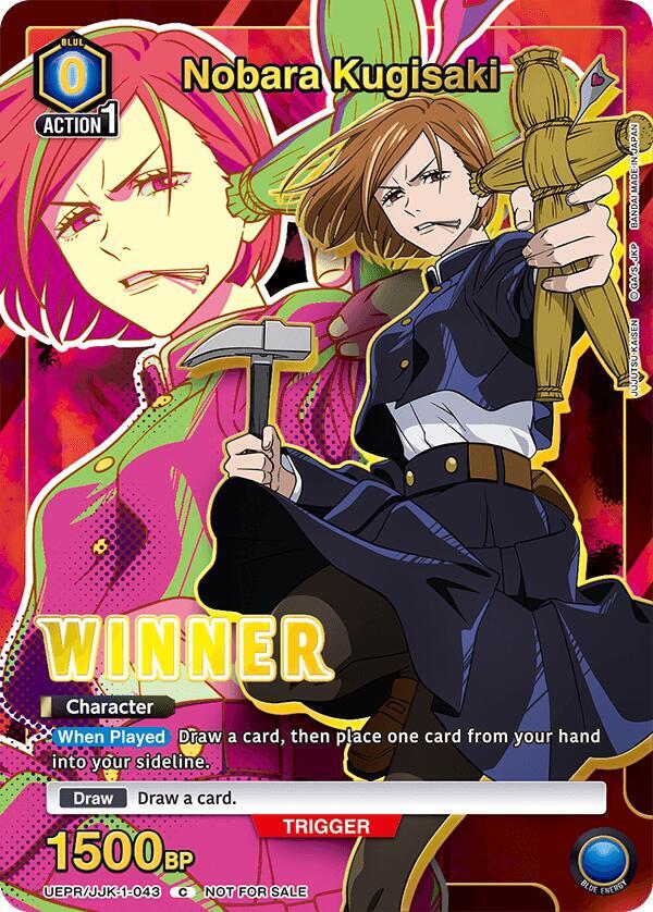 Nobara Kugisaki (043) (Winner) (UEPR/JJK-1-043) [Union Arena Promotion Cards]
