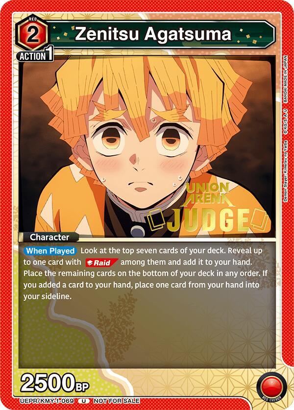 Zenitsu Agatsuma (Judge Pack) (UEPR/KMY-1-069) [Union Arena Promotion Cards]