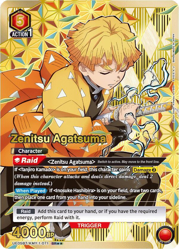 Zenitsu Agatsuma (071) (SR**) (UE05BT/KMY-1-071) [UE05BT: Demon Slayer: Kimetsu no Yaiba]