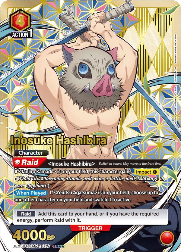 Inosuke Hashibira (079) (SR**) (UE05BT/KMY-1-079) [UE05BT: Demon Slayer: Kimetsu no Yaiba]