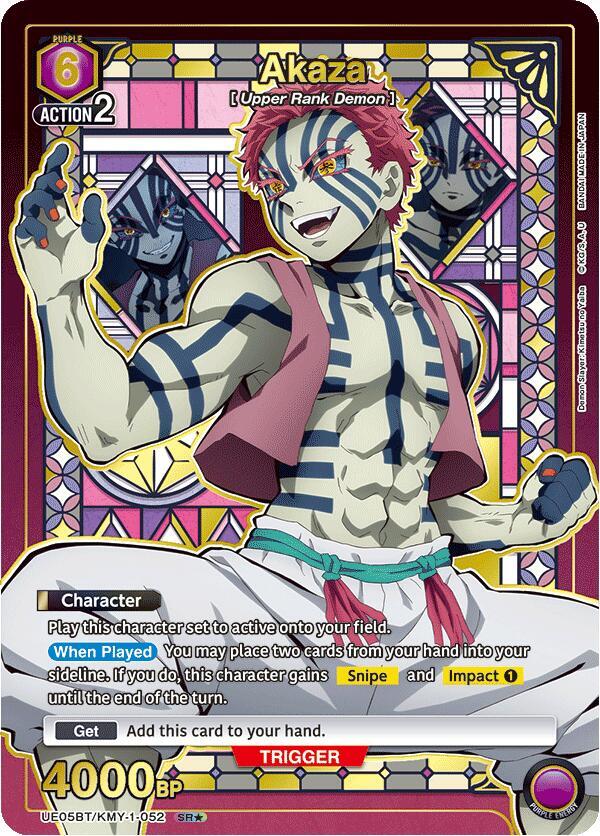 Akaza (052) (SR*) (UE05BT/KMY-1-052) [UE05BT: Demon Slayer: Kimetsu no Yaiba] (English)