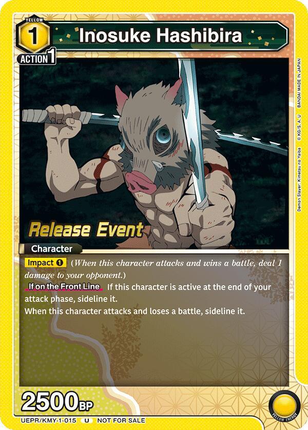 Inosuke Hashibira (015) (UEPR/KMY-1-015) [UE05BT: Demon Slayer: Kimetsu no Yaiba Release Event Cards]