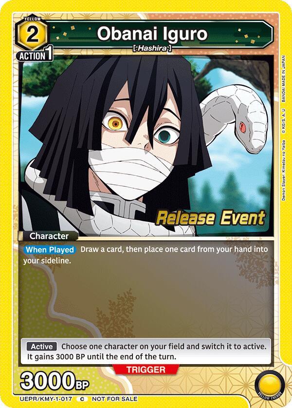 Obanai Iguro (017) (UEPR/KMY-1-017) [UE05BT: Demon Slayer: Kimetsu no Yaiba Release Event Cards]