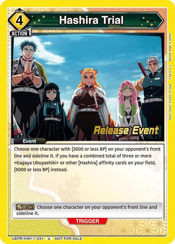 Hashira Trial (UEPR/KMY-1-031) [UE05BT: Demon Slayer: Kimetsu no Yaiba Release Event Cards]