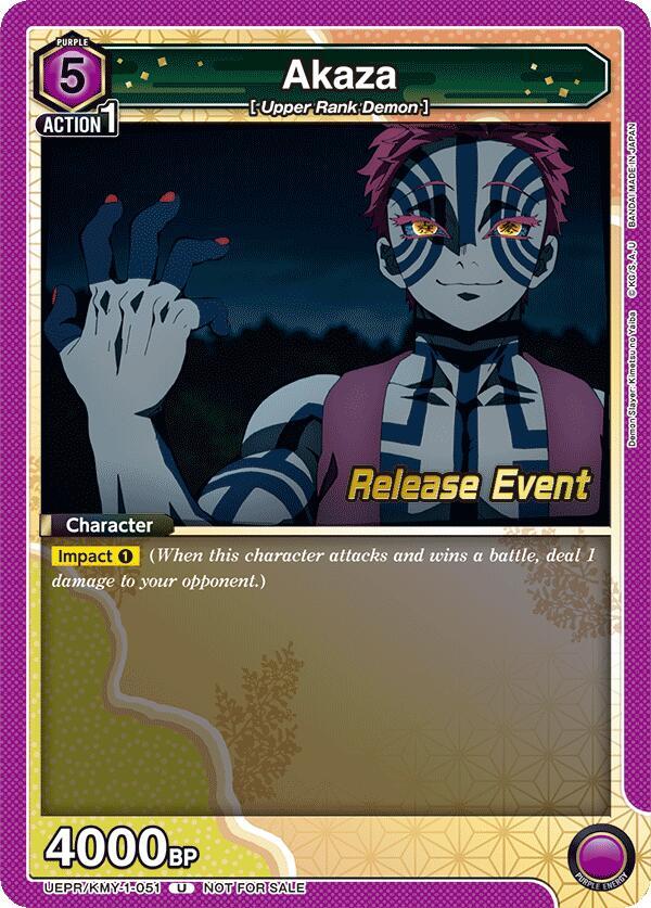 Akaza (051) (UEPR/KMY-1-051) [UE05BT: Demon Slayer: Kimetsu no Yaiba Release Event Cards]