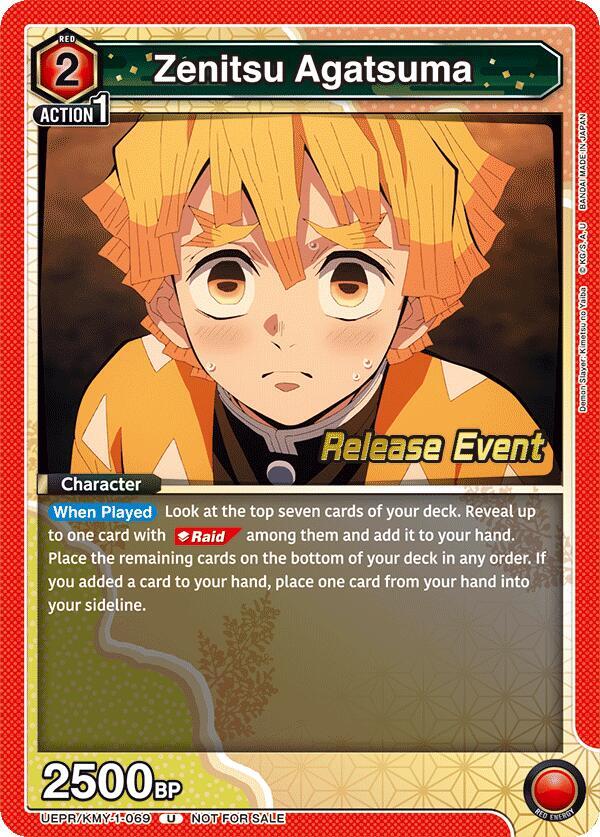 Zenitsu Agatsuma (069) (UEPR/KMY-1-069) [UE05BT: Demon Slayer: Kimetsu no Yaiba Release Event Cards]