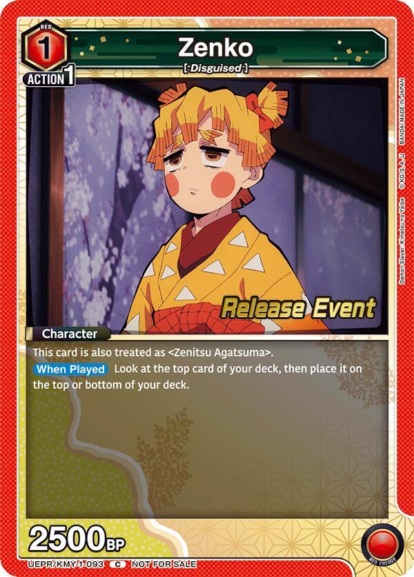Zenko (UEPR/KMY-1-093) [UE05BT: Demon Slayer: Kimetsu no Yaiba Release Event Cards]