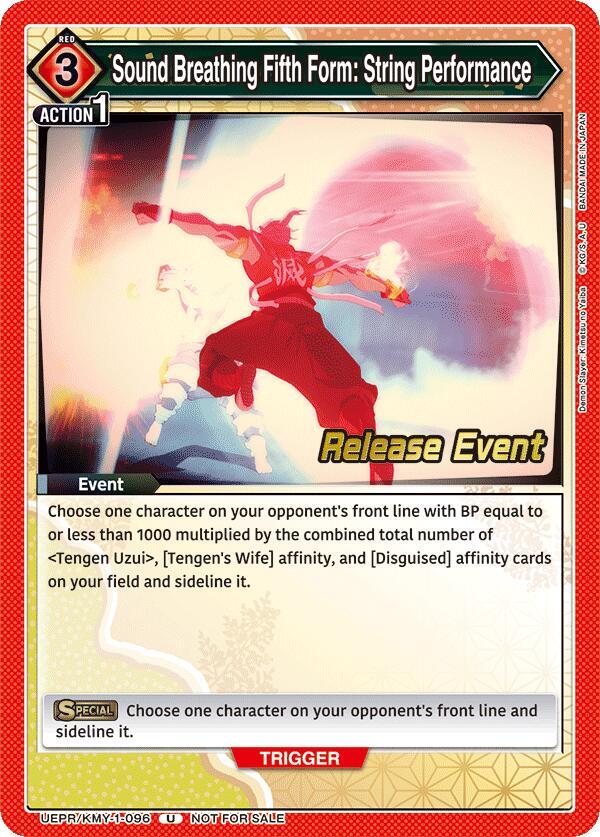 Sound Breathing Fifth Form: String Performance (UEPR/KMY-1-096) [UE05BT: Demon Slayer: Kimetsu no Yaiba Release Event Cards]