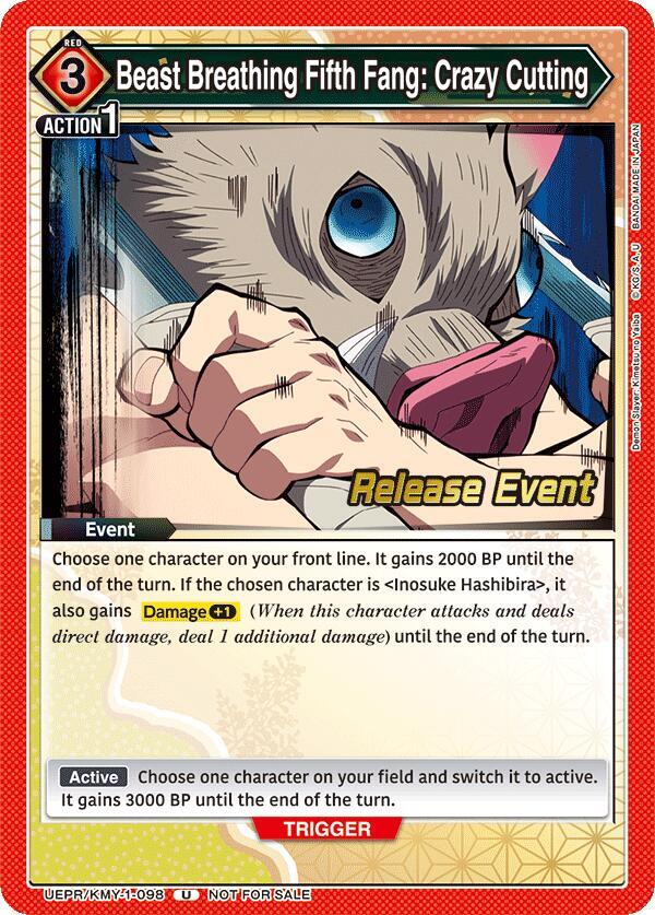 Beast Breathing Fifth Fang: Crazy Cutting (UEPR/KMY-1-098) [UE05BT: Demon Slayer: Kimetsu no Yaiba Release Event Cards]