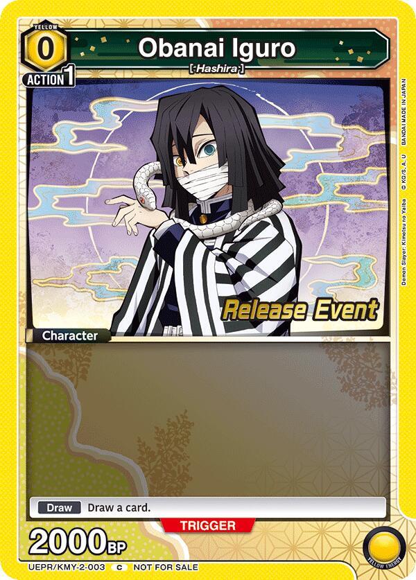 Obanai Iguro (003) (UEPR/KMY-2-003) [UE05BT: Demon Slayer: Kimetsu no Yaiba Release Event Cards]
