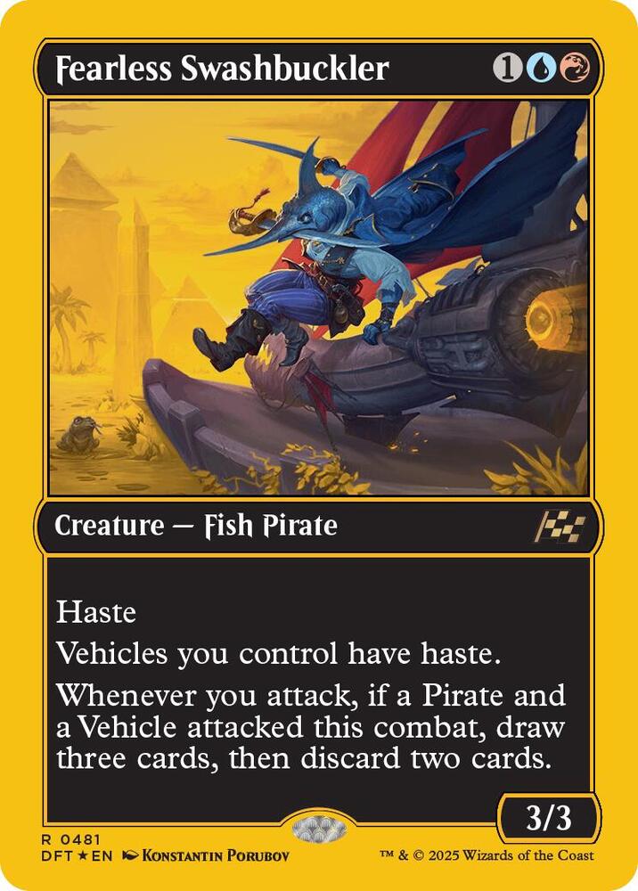 Fearless Swashbuckler (First-Place Foil) [Aetherdrift]