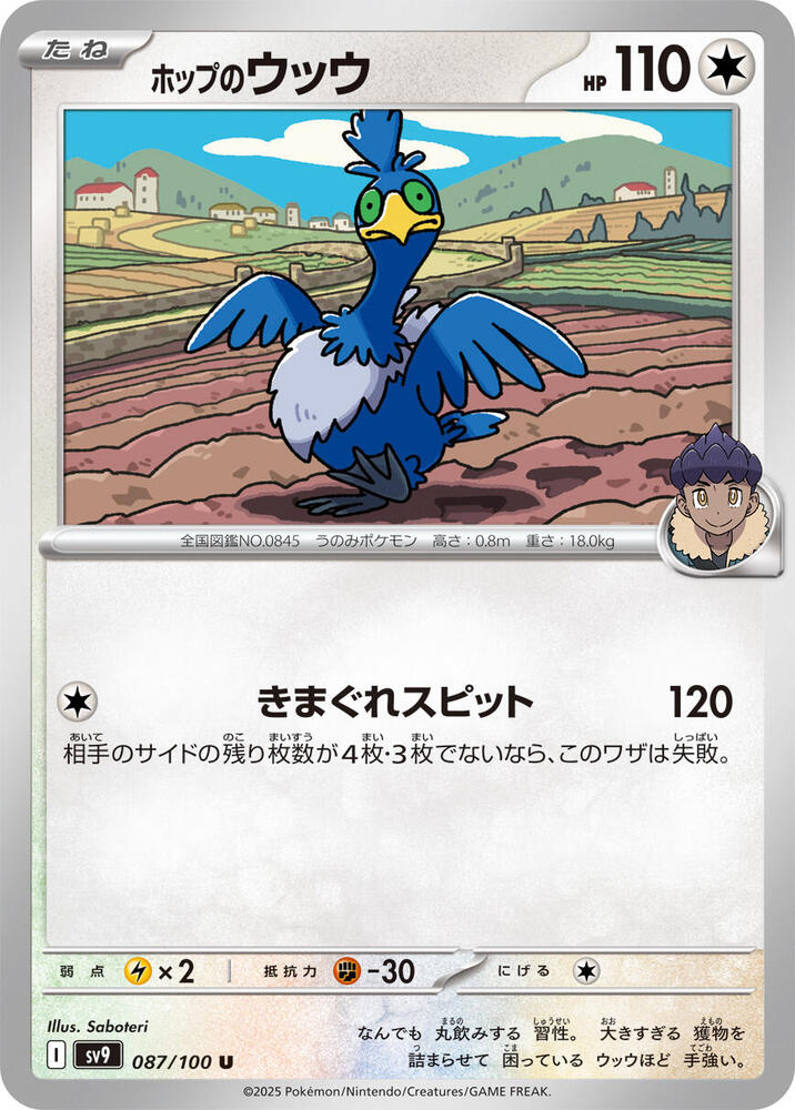 Hop's Cramorant (087/100) [SV9: Battle Partners] (Japanese)