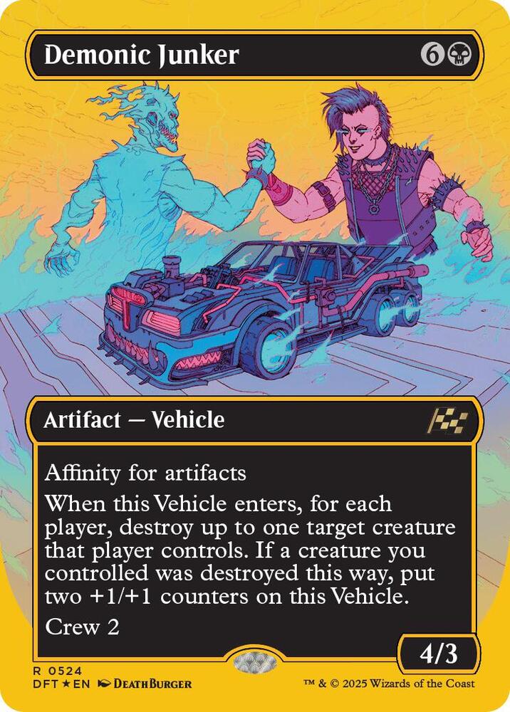 Demonic Junker (Borderless) (First-Place Foil) [Aetherdrift]