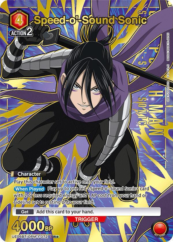 Speed-o'-Sound Sonic (072) (SR*) (UE06BT/OPM-1-072) [UE06BT: One Punch Man]