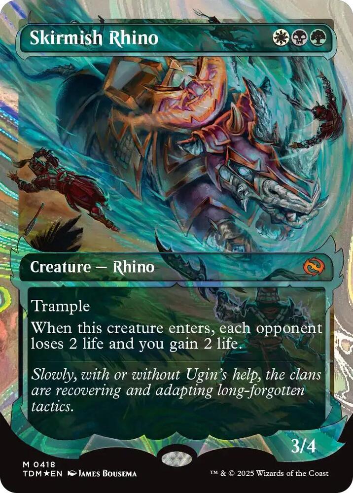 Skirmish Rhino (0418) (Showcase) (Halo Foil) [Tarkir: Dragonstorm]