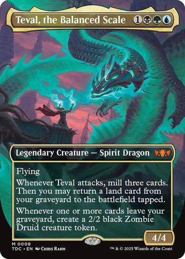 Teval, the Balanced Scale (Borderless) [Tarkir: Dragonstorm Commander]