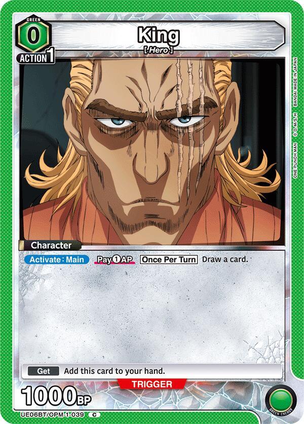 King (039) (Box Topper Foil) (UE06BT/OPM-1-039) [UE06BT: One Punch Man]