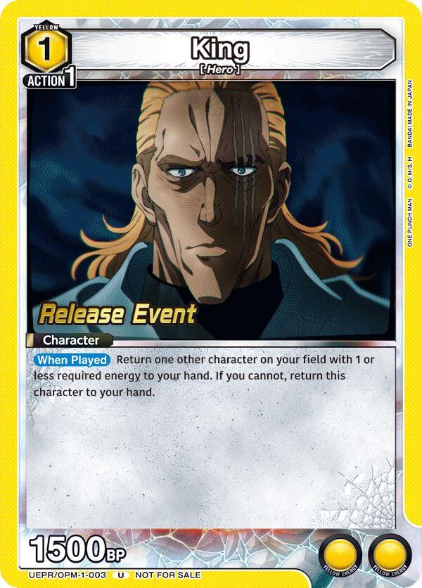 King (003) (UEPR/OPM-1-003) [UE06BT: One Punch Man Release Event Cards]