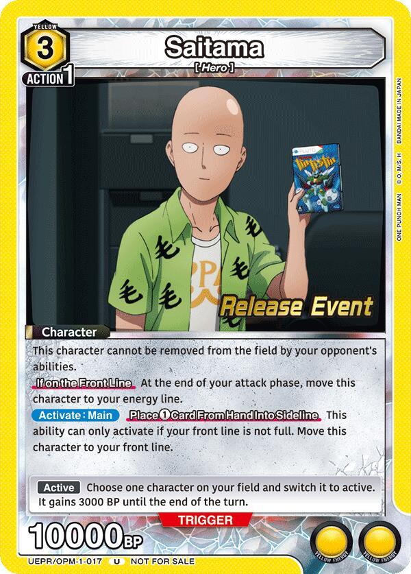 Saitama (017) (UEPR/OPM-1-017) [UE06BT: One Punch Man Release Event Cards]