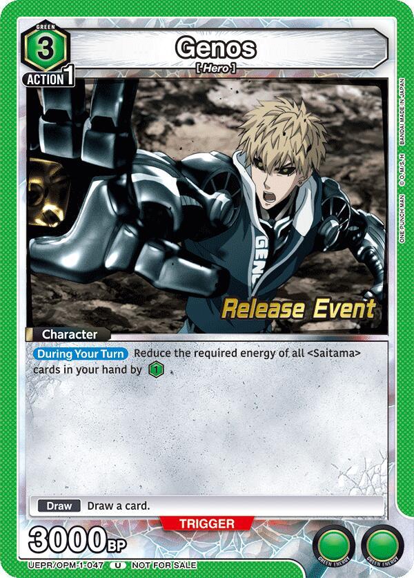Genos (047) (UEPR/OPM-1-047) [UE06BT: One Punch Man Release Event Cards]