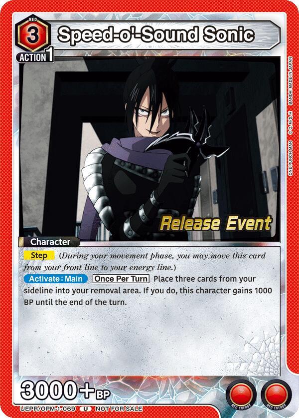 Speed-o'-Sound Sonic (069) (UEPR/OPM-1-069) [UE06BT: One Punch Man Release Event Cards]