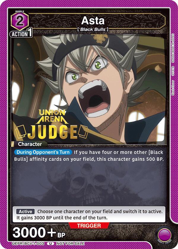 Asta (003) (Judge Pack) (UEPR/BCV-1-003) [Union Arena Promotion Cards]