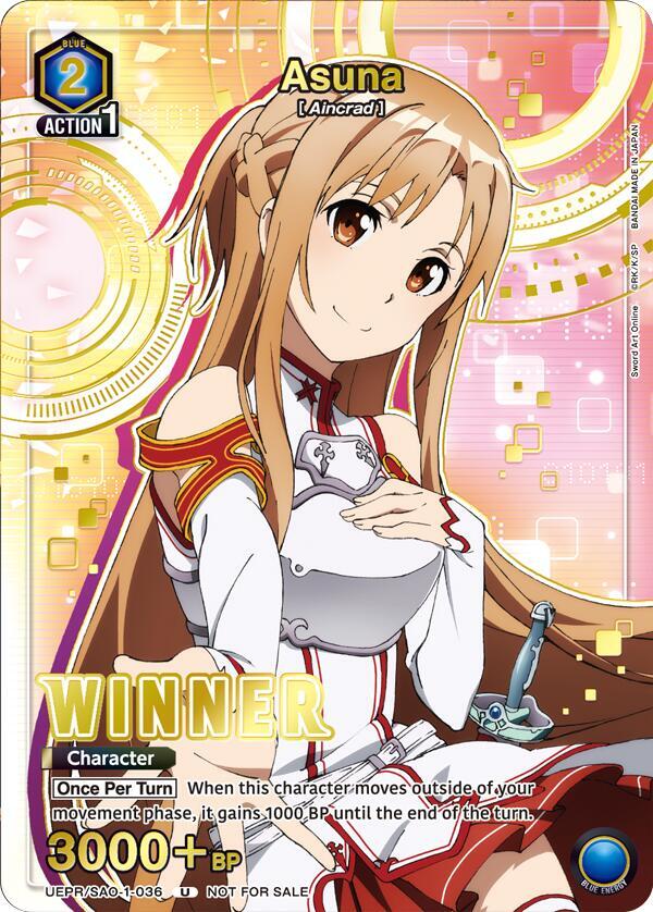 Asuna (Winner) (UEPR/SAO-1-036) [Union Arena Promotion Cards]
