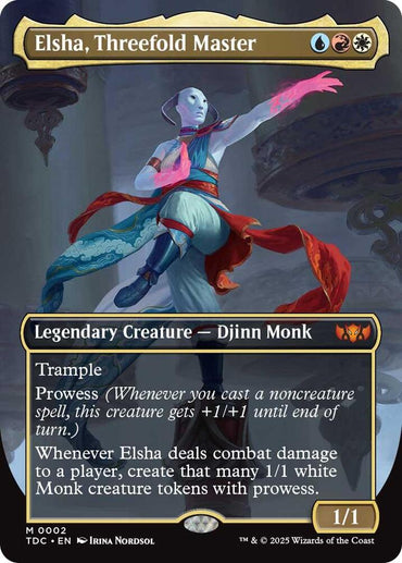Elsha, Threefold Master (Borderless) [Tarkir: Dragonstorm Commander]