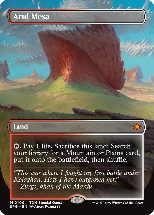 Arid Mesa (Borderless) [Tarkir: Dragonstorm Special Guests]