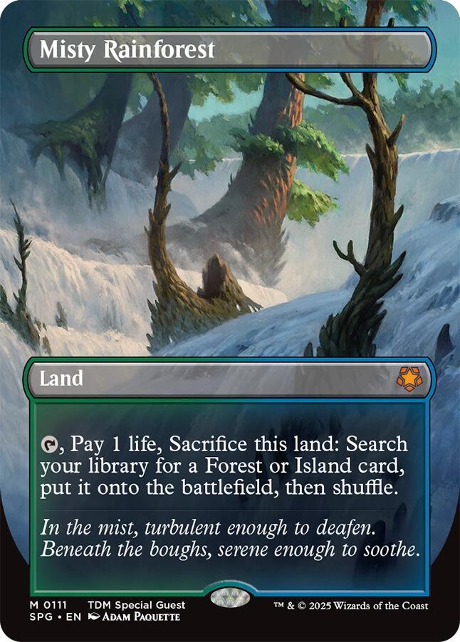 Misty Rainforest (Borderless) [Tarkir: Dragonstorm Special Guests]
