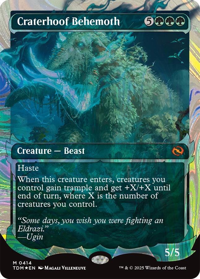 Craterhoof Behemoth (Showcase) (Halo Foil) [Tarkir: Dragonstorm]