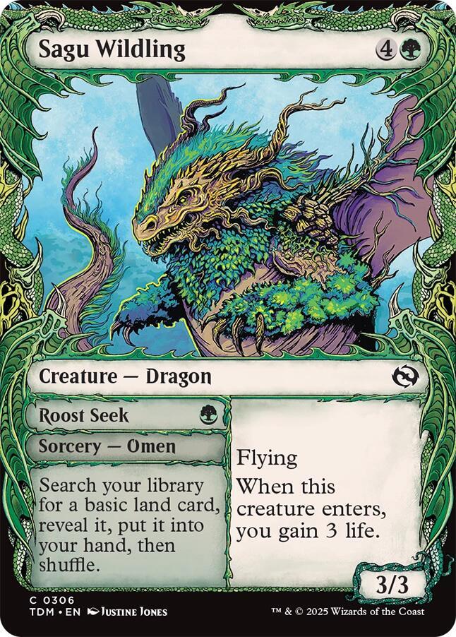 Sagu Wildling (Showcase) [Tarkir: Dragonstorm]
