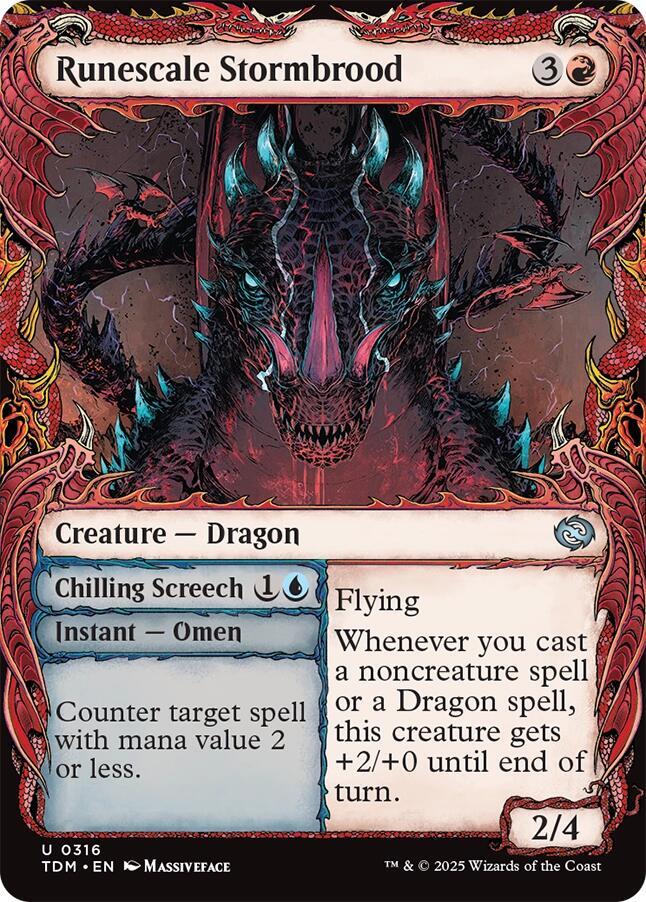 Runescale Stormbrood (Showcase) [Tarkir: Dragonstorm]