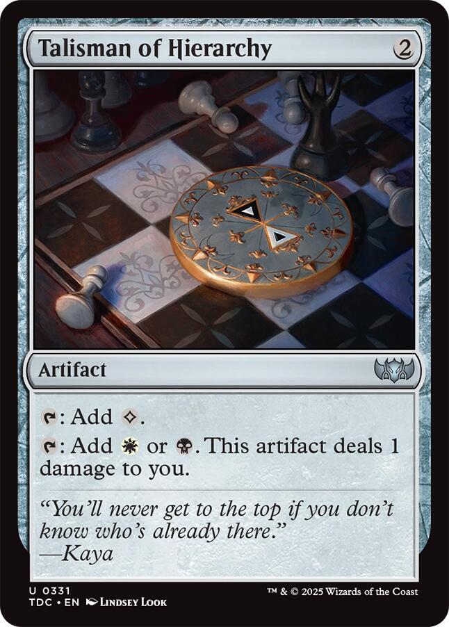 Talisman of Hierarchy [Tarkir: Dragonstorm Commander]