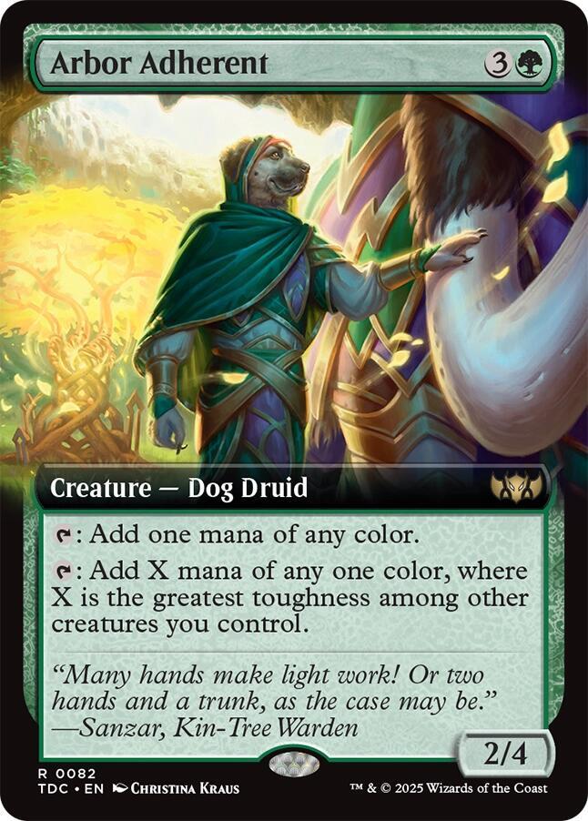 Arbor Adherent (Extended Art) [Tarkir: Dragonstorm Commander]