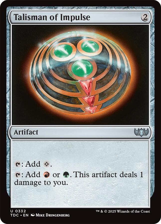 Talisman of Impulse [Tarkir: Dragonstorm Commander]