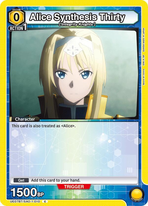 Alice Synthesis Thirty (010) (Box Topper Foil) (UE07BT/SAO-1-010) [UE07BT: Sword Art Online]