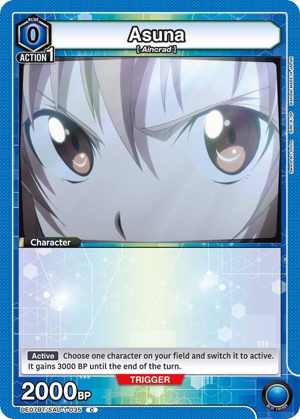 Asuna (035) (Box Topper Foil) (UE07BT/SAO-1-035) [UE07BT: Sword Art Online]