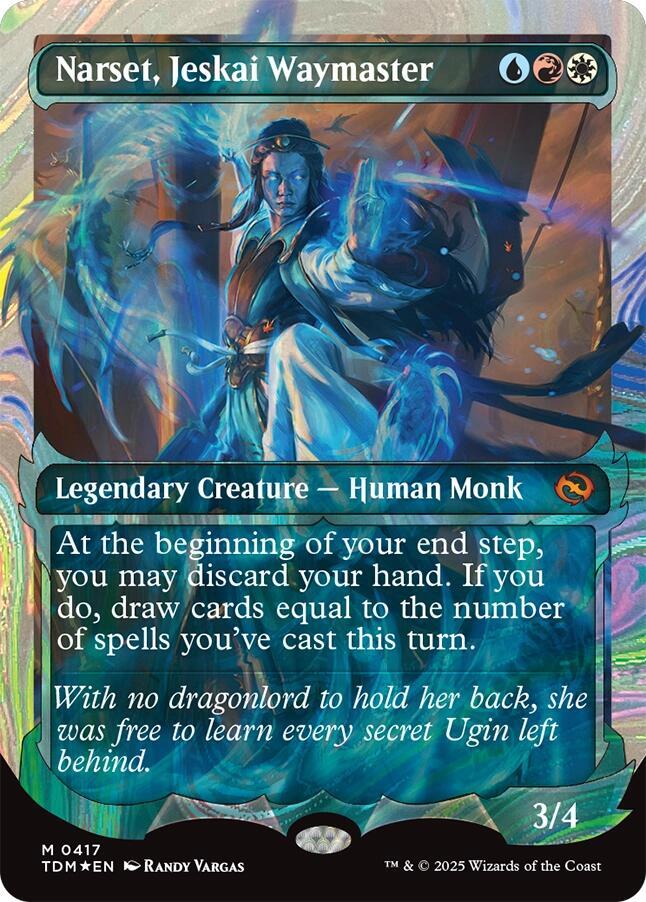 Narset, Jeskai Waymaster (Showcase) (Halo Foil) [Tarkir: Dragonstorm]