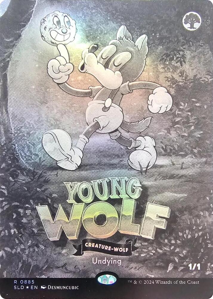 Young Wolf (Black & White Foil) [Secret Lair Drop Series]