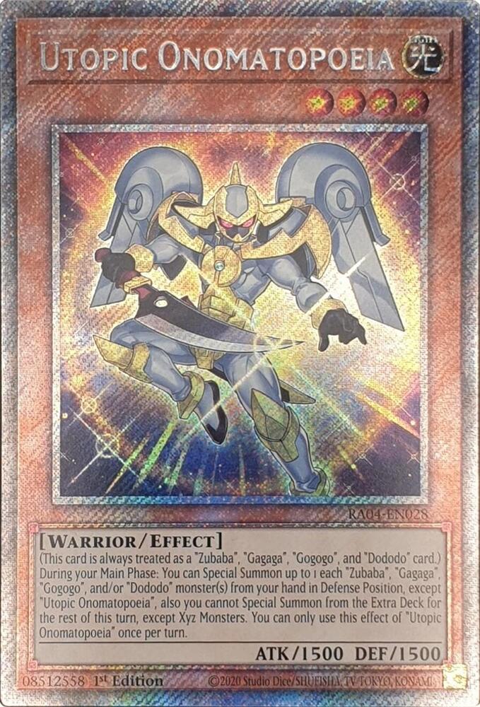 Utopic Onomatopoeia [RA04-EN028] Platinum Secret Rare