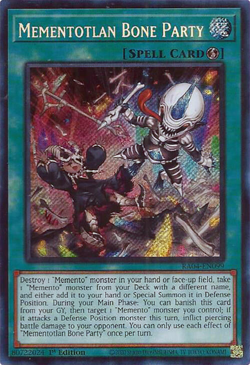 Mementotlan Bone Party [RA04-EN099] Secret Rare